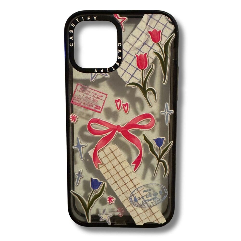 Casetify Impact Series Case - Ribbon and Tulips, iPhone 12